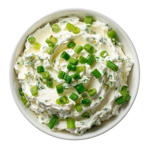 Bagel with scallion cream